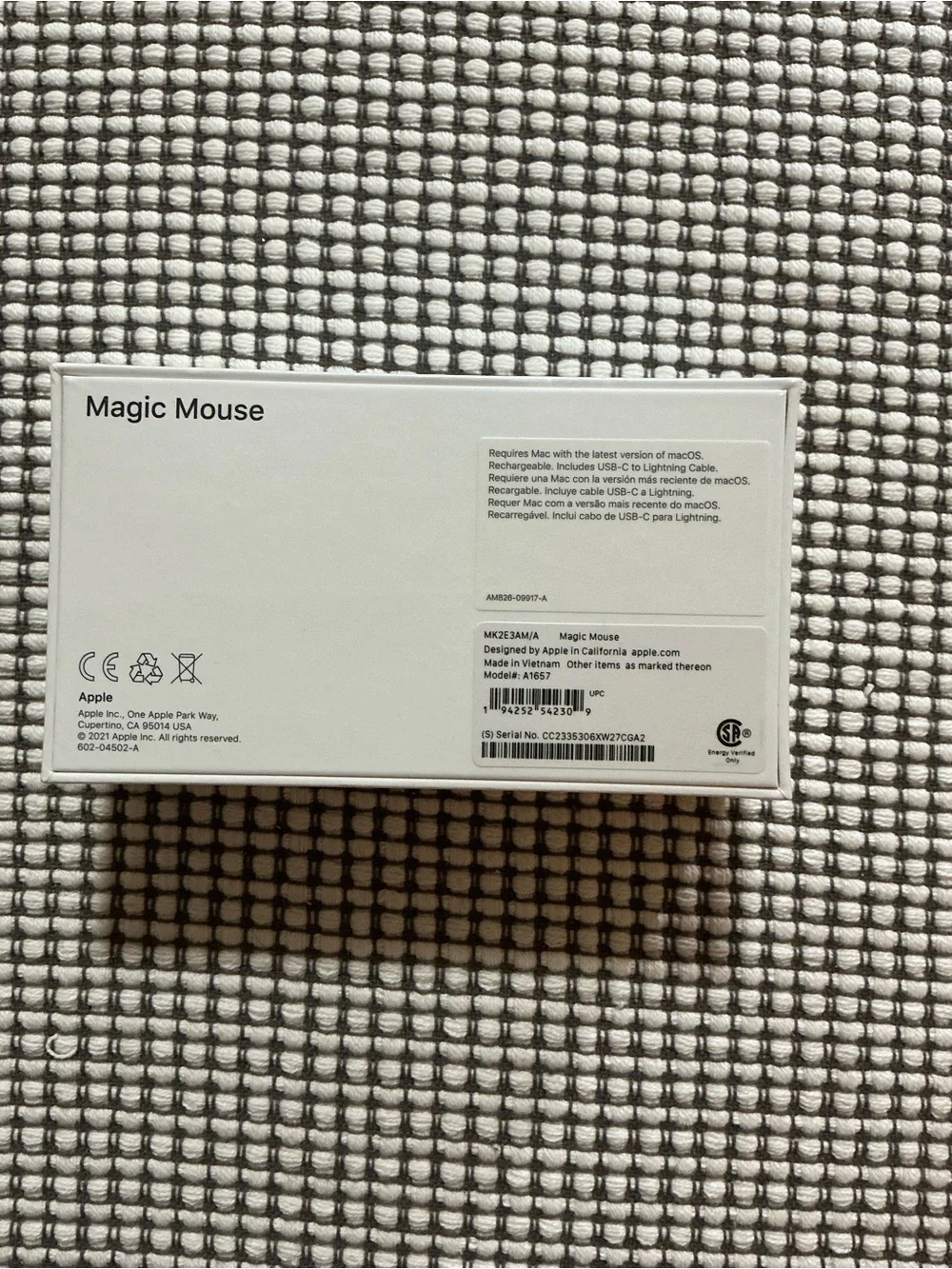 Apple Magic Mouse | White Multi-Touch Surface | 2nd Generation | NIB